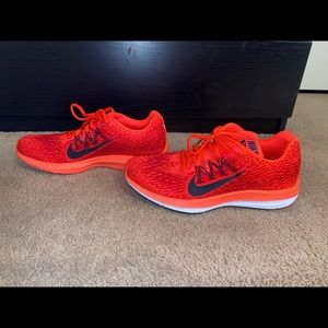 Nike Red and Orange Running Shoes US Size 9.5